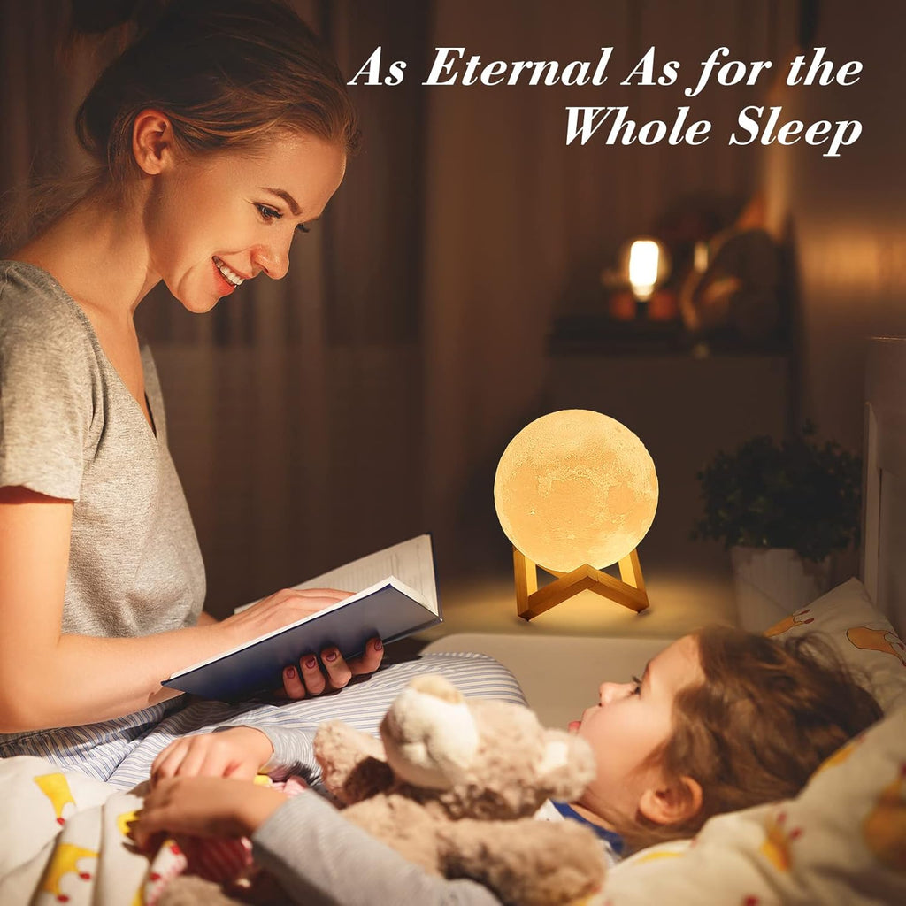 Lampe Lune LED 16 Couleurs | Veilleuse avec Télécommande & Socle