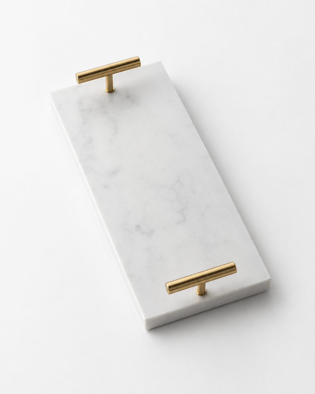 Plateau Décoratif en Marbre Naturel | Style Nordique | 30 x 12 cm