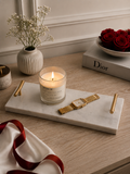 Natural Marble Decorative Tray | Nordic Style | 30 x 12 cm