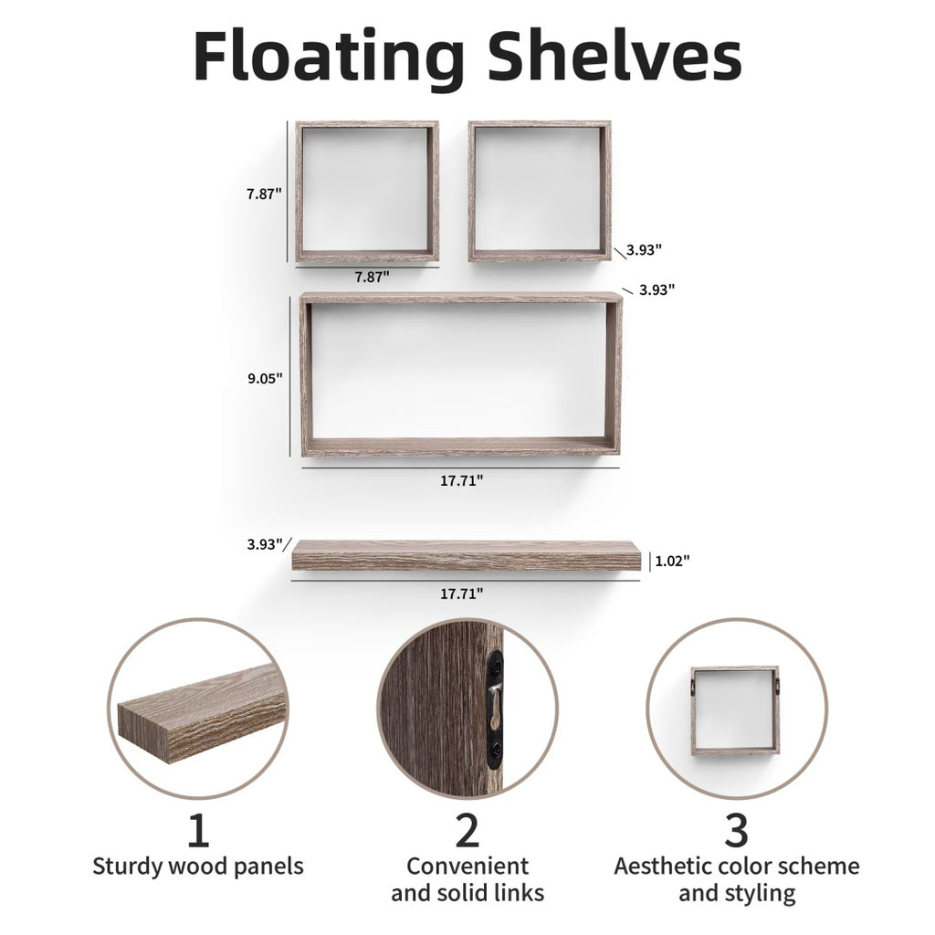 Étagères Flottantes Murales 45 cm | Bois Érable | Supports Invisibles