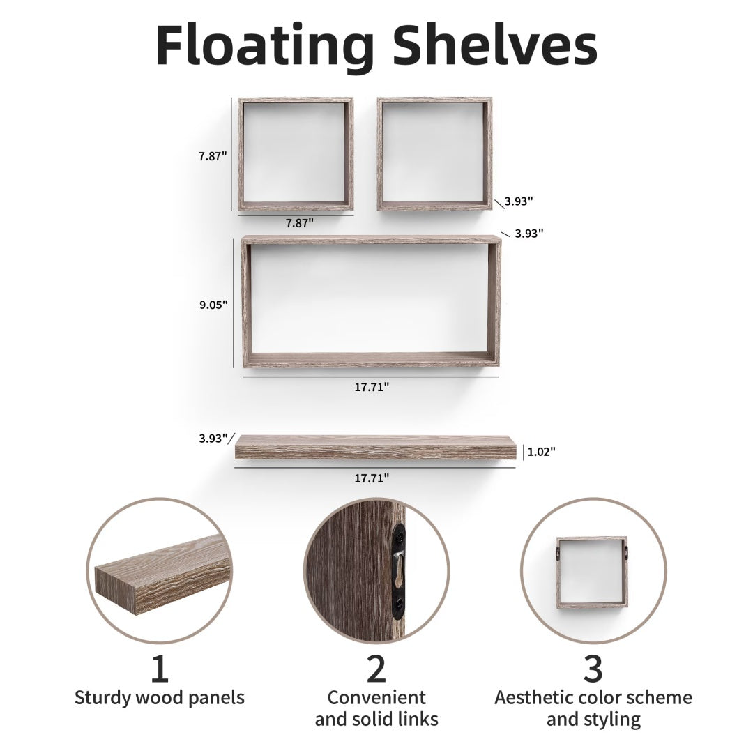 Étagères Flottantes Murales 45 cm | Bois Érable | Supports Invisibles