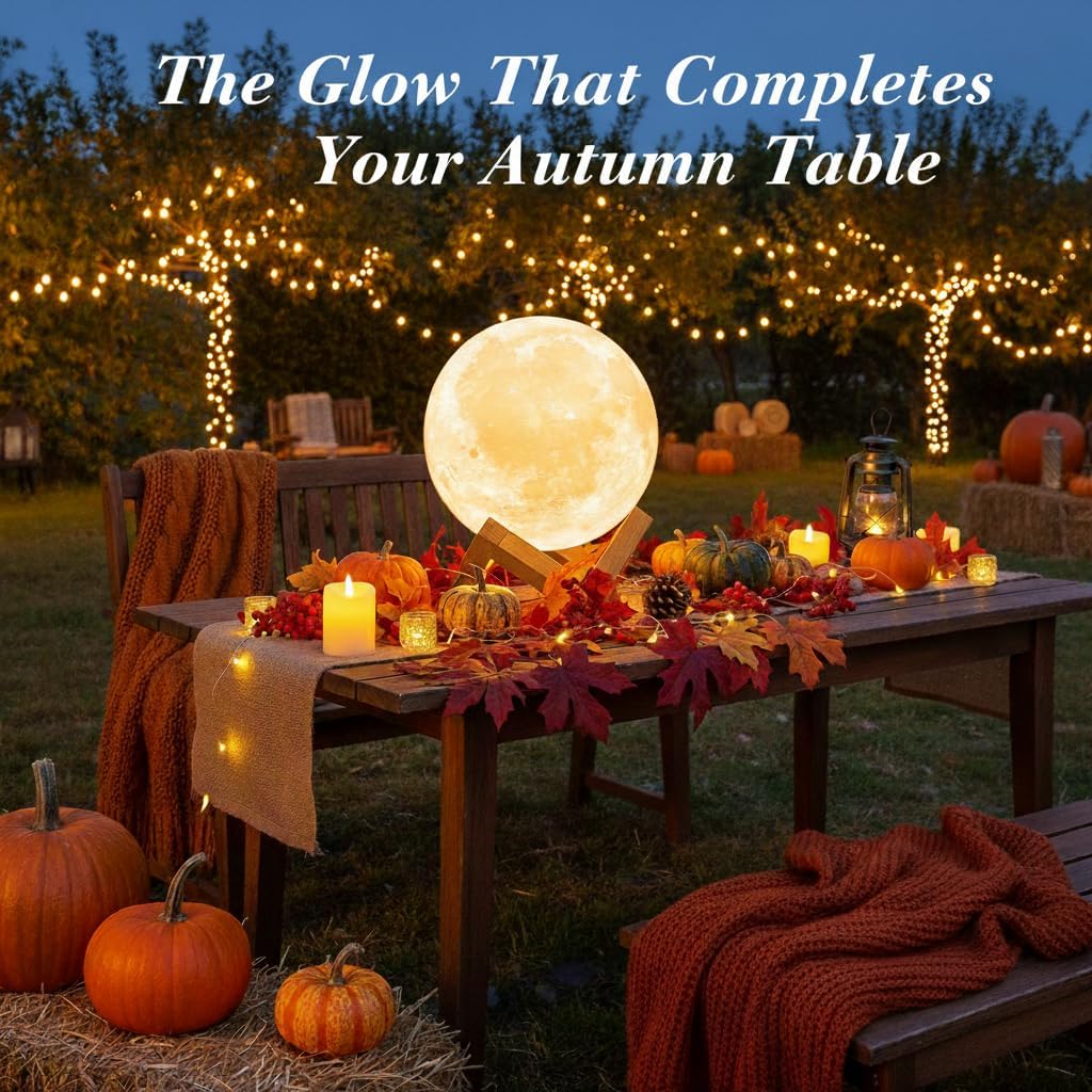 Lampe Lune LED 16 Couleurs | Veilleuse avec Télécommande & Socle
