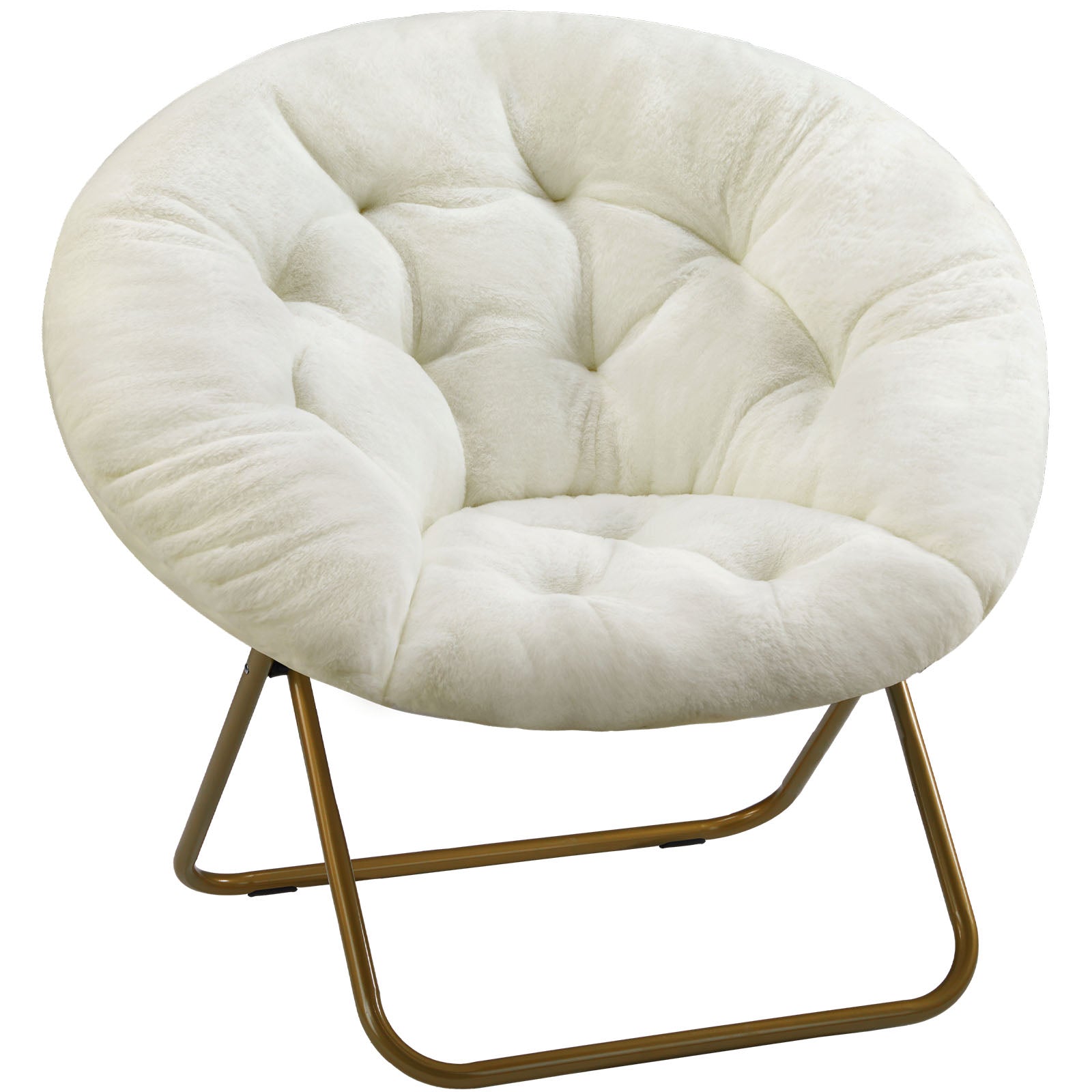 Chaise Disc en Fausse Fourrure | Salon & Chambre