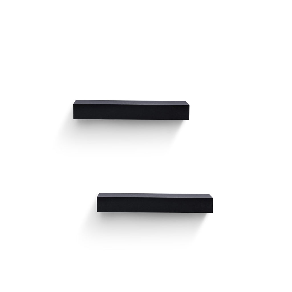 Étagères Flottantes Murales 46 cm | Supports Invisibles | Noir