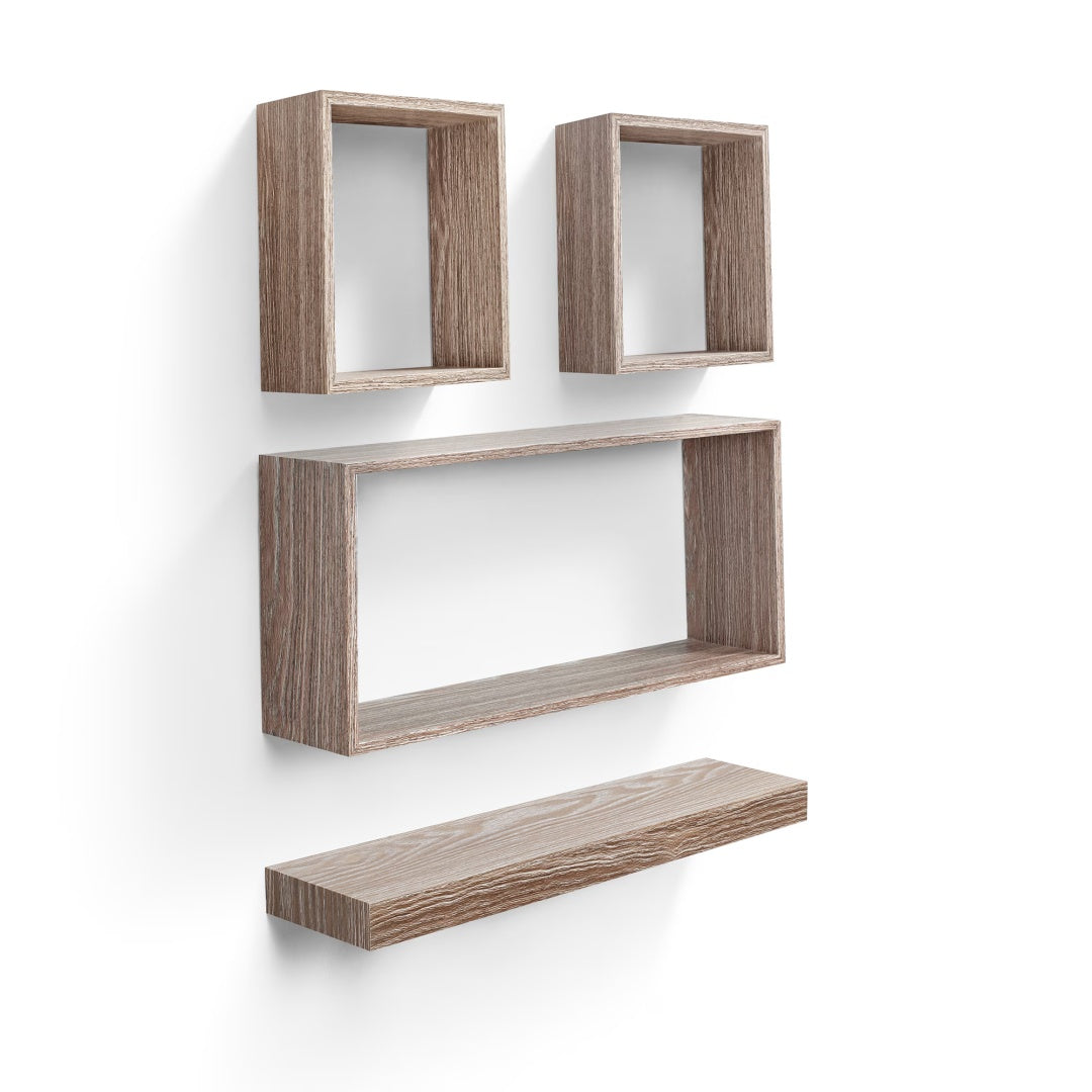 Étagères Flottantes Murales 45 cm | Bois Érable | Supports Invisibles