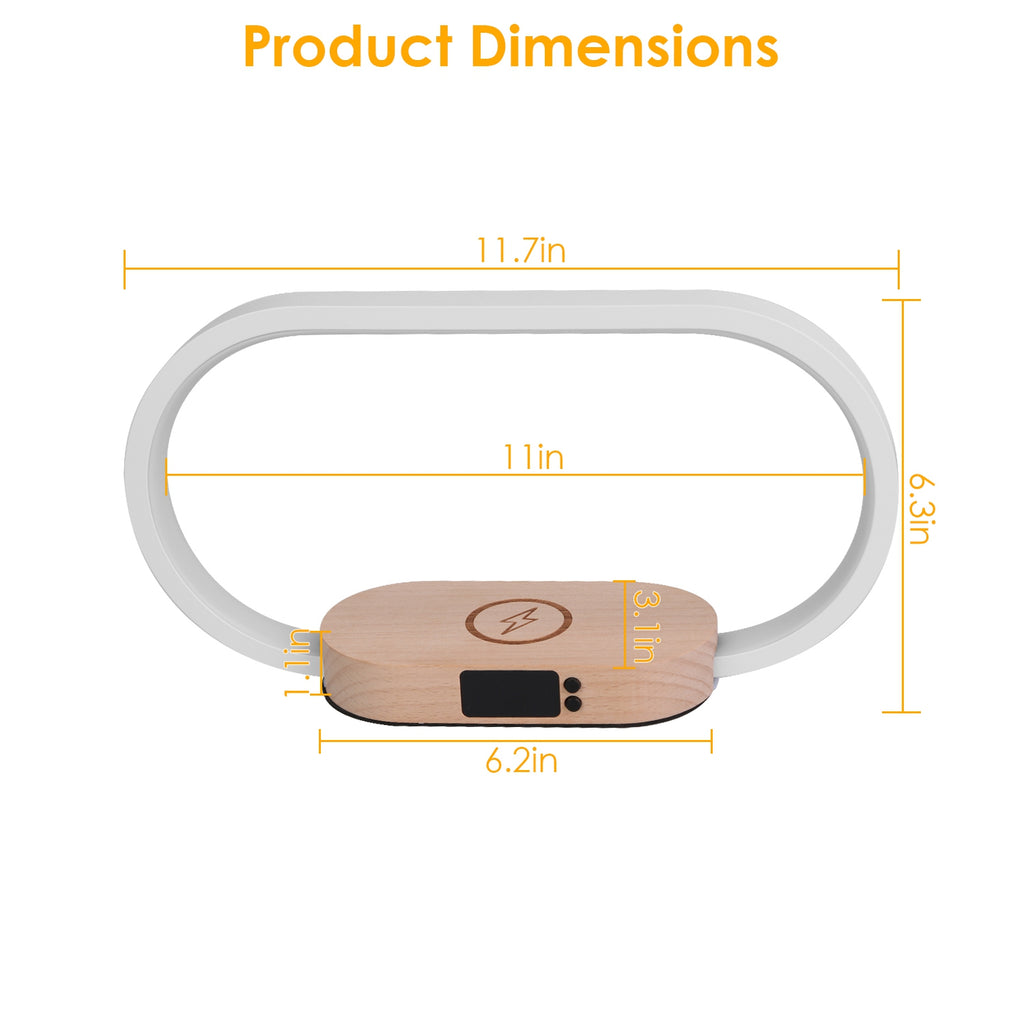 Lampe de Chevet Touch | Recharge Sans Fil & Horloge LED