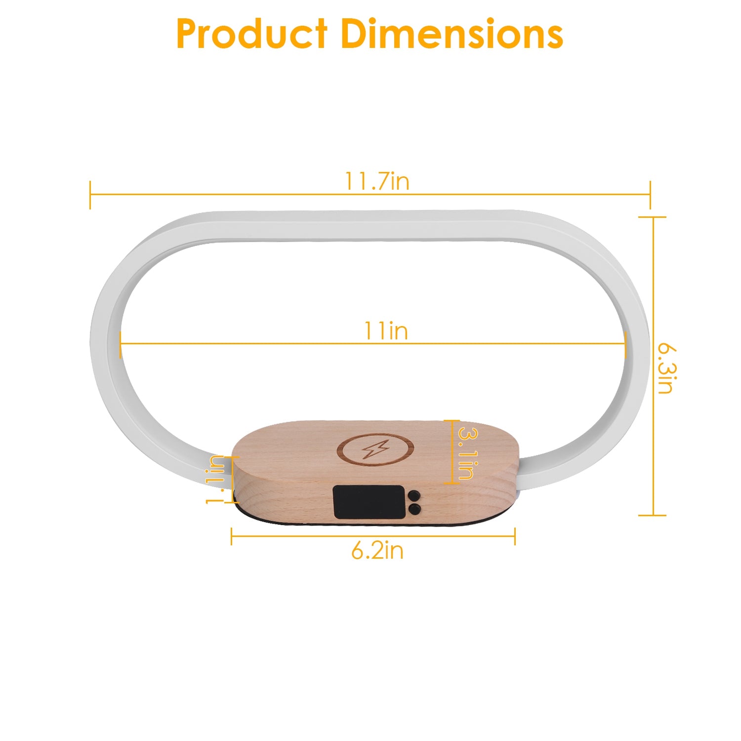 Lampe de Chevet Touch | Recharge Sans Fil & Horloge LED